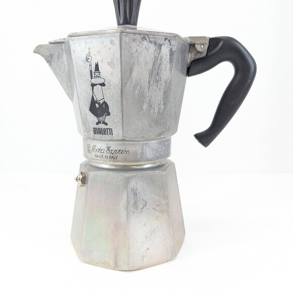Bialetti Moka Express Single Cup Stovetop Aluminum Coffee Maker Made in Italy - Picture 1 of 13